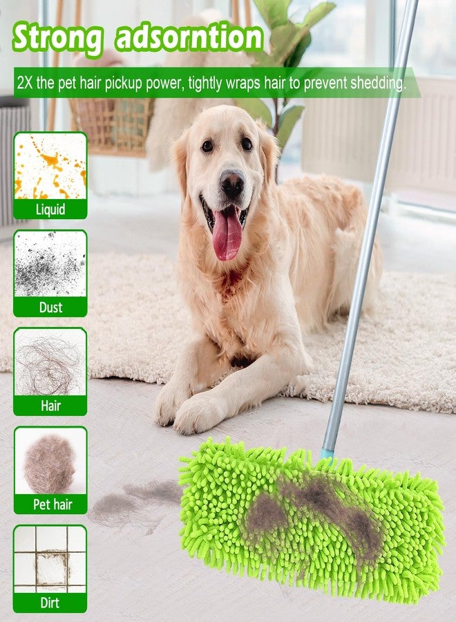 SureOBliss 4PCS 15''~17'' Microfiber Dust Mop Pads Compatible with Leifheit 55210,Reusable Mop Refills,Replacent Wet Mopping Pad & Washable Dry Sweeping Cloths for Hardwood Floor/Tile/Marble Cleaning - Image 2